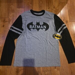 Batman Gray and Black Logo Shirt